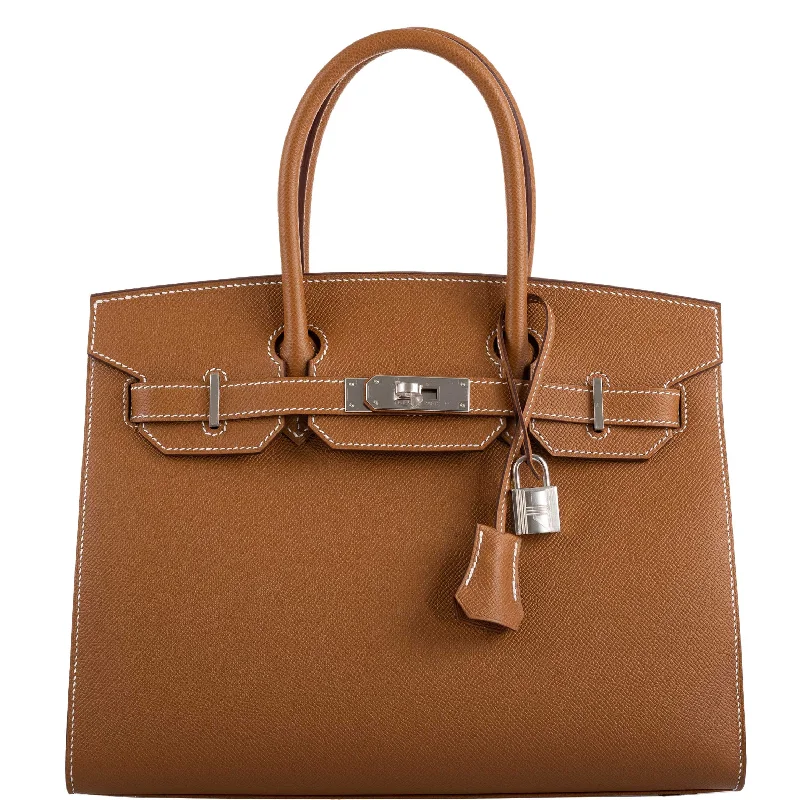 Hermès Birkin 30 Sellier Gold Madame Grain leather Palladium Hardware - 2020, Y