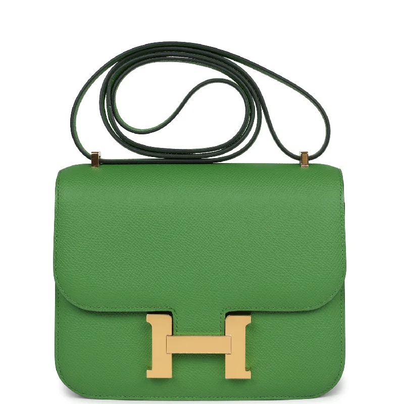 Hermes Constance 18 Vert Yucca Epsom Gold Hardware