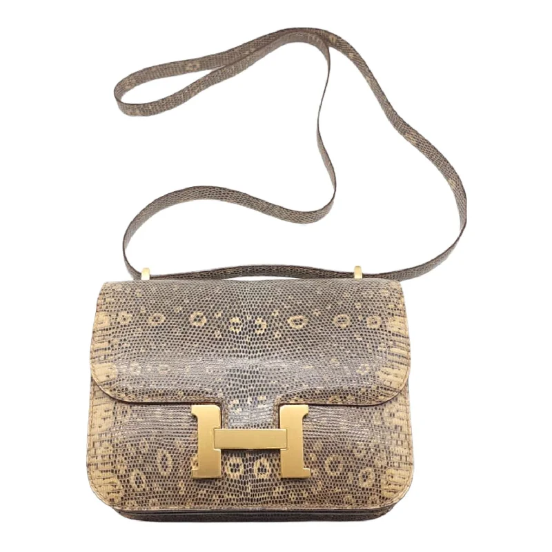 Hermès Constance 18 Desert Lizard Gold Hardware