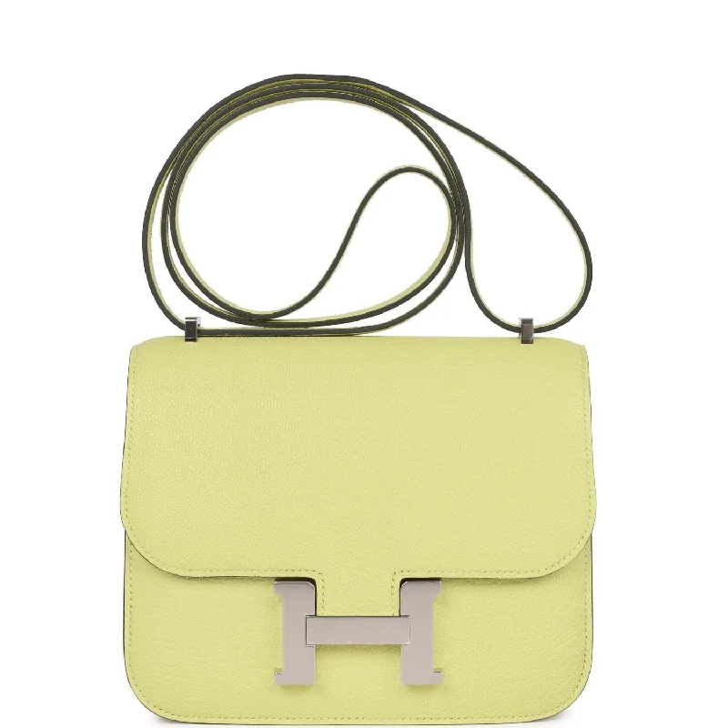 Hermes Constance 18 Jaune Bourgeon Chevre Palladium Hardware