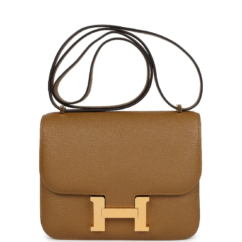 Hermes Constance 18 Kraft Chevre Gold Hardware