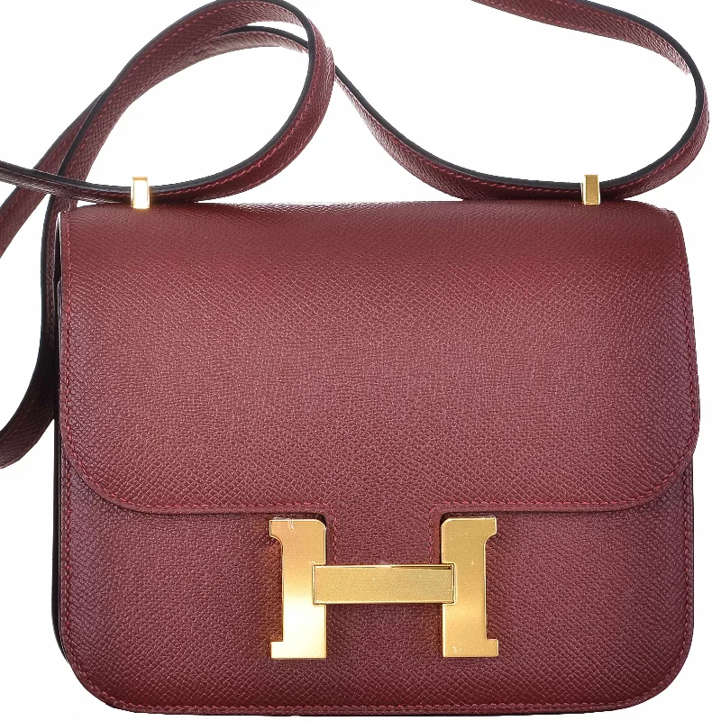 Hermès Constance 18 Rouge H Epsom Gold Hardware