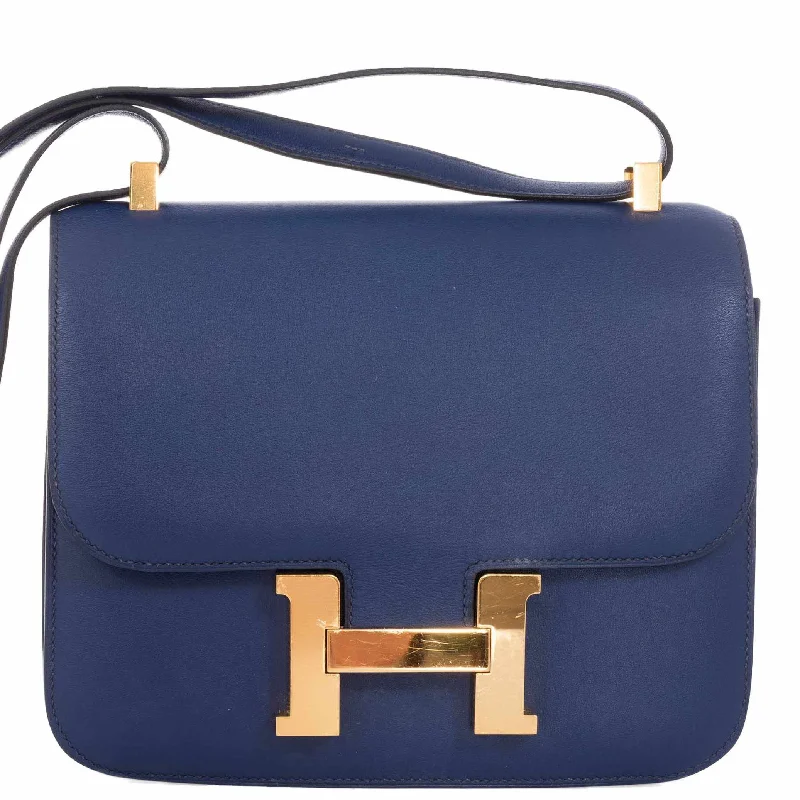 Hermès Constance 24 Bleu Saphir Swift Gold Hardware