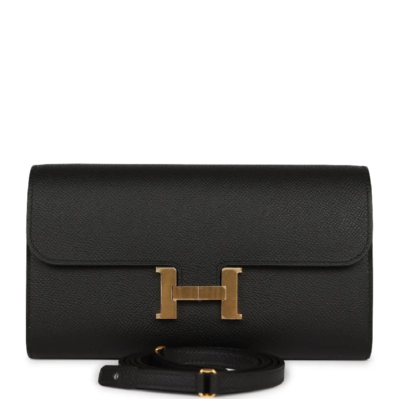 Hermes Constance Wallet To Go Black Epsom Gold Hardware