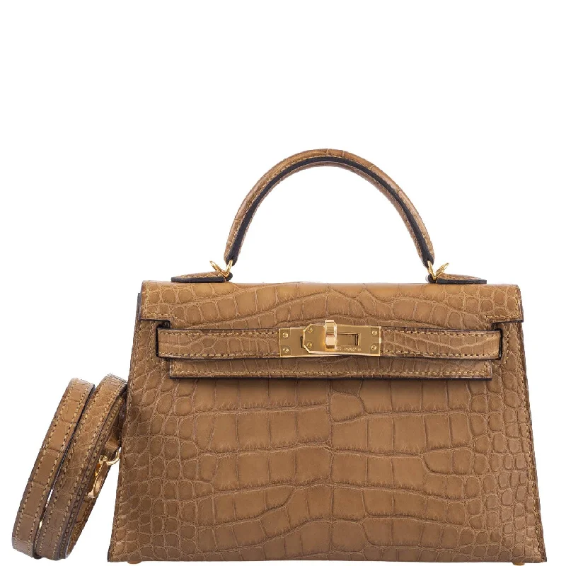 Hermès Kelly 20 Mini II Sellier Kraft Alligator Gold Hardware