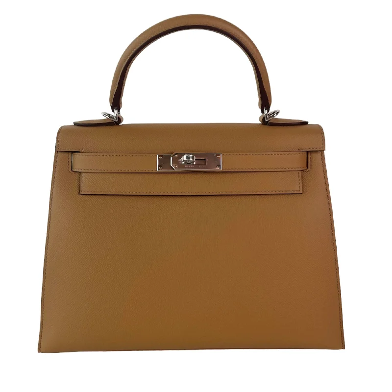 Hermés Kelly 28 Sellier Chai Epsom Palladium Hardware