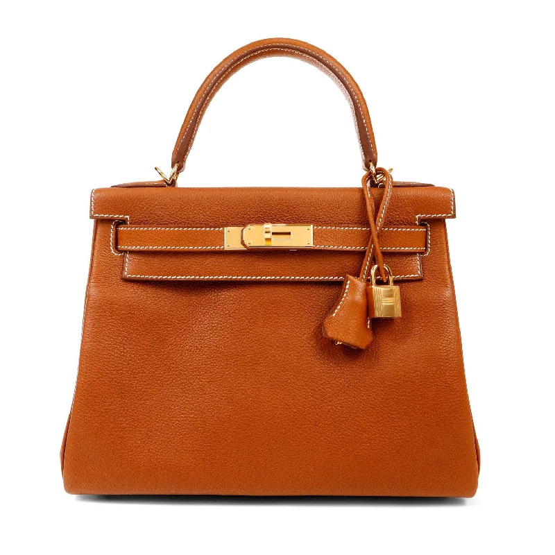 Hermès New 28cm Gold Taurillon Novillo Special Edition Kelly with Gold Hardware